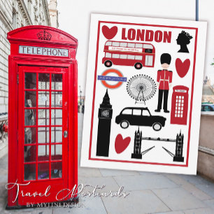 Carte Postale Bienvenue Vintage simple à Londres Travel