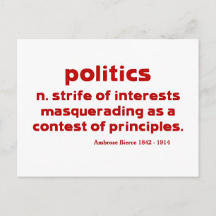 Carte Postale Bierce sur la politique