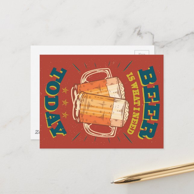 Carte Postale Bière (Devant/Arrière en situation)