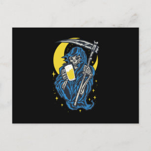 Carte Postale Bière à bière à rabat Grim