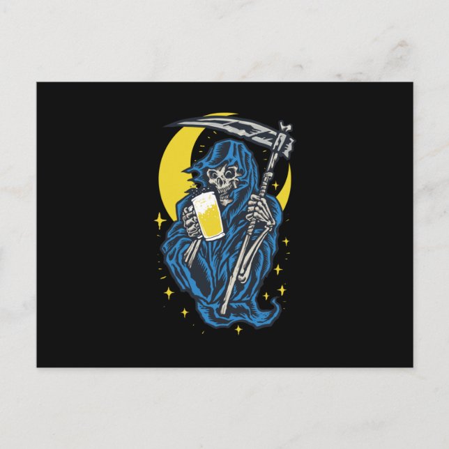 Carte Postale Bière à bière à rabat Grim (Devant)