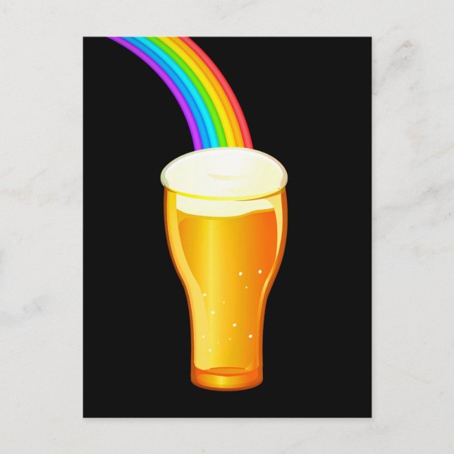 Carte Postale Bière arc-en-ciel (Devant)