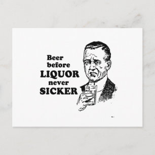 CARTE POSTALE BIÈRE AVANT LIQUOR