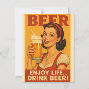 Carte Postale Bière boire de la bière