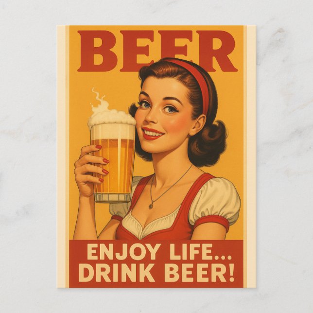 Carte Postale Bière boire de la bière (Devant)
