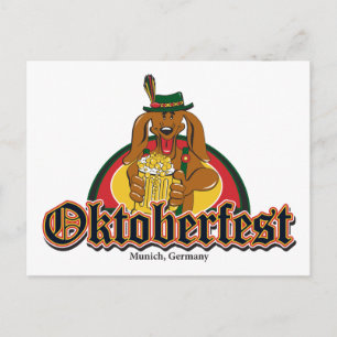 Carte Postale Bière Doxie pour la fête de la bière