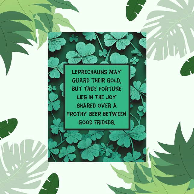Carte Postale Bière et bons amis St. Patrick's Day (Créateur téléchargé)