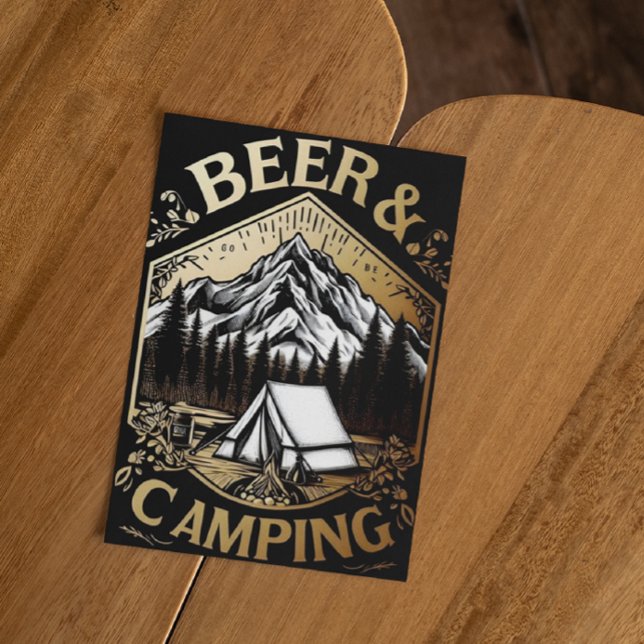 Carte Postale Bière Et Camping De Montagne (Créateur téléchargé)