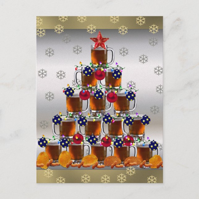 Carte Postale Bière et chips (Devant)