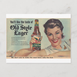 Carte Postale Bière originale vintage Heilman, Vieux style lager