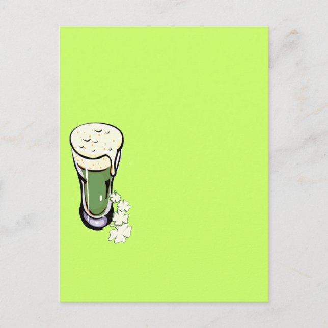 Carte Postale bière shamrock (Devant)