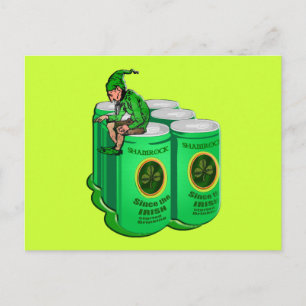 Carte Postale Bière shamrock depuis que les Irlandais ont commen