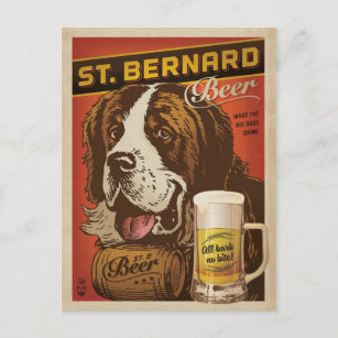 Carte Postale Bière St. Bernard