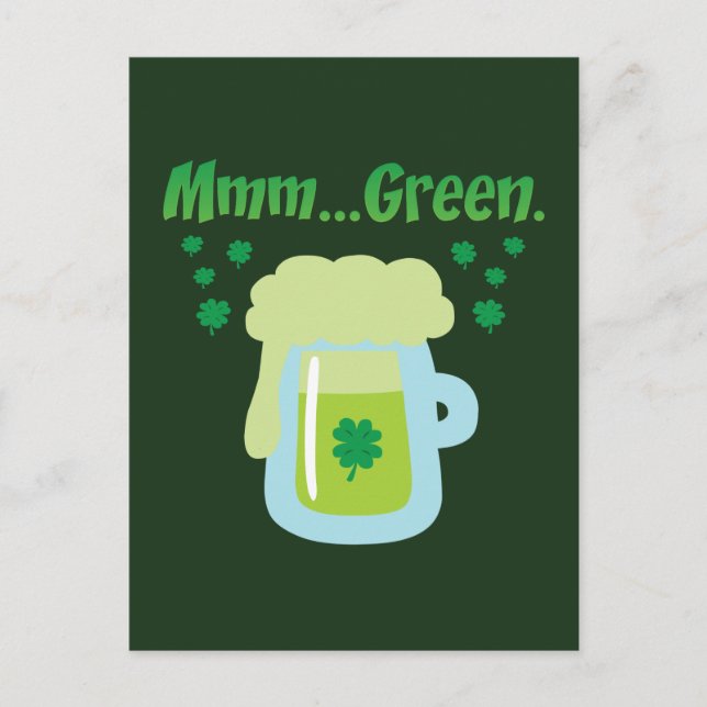 Carte Postale Bière verte (Devant)
