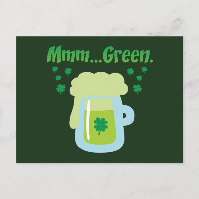 Carte Postale Bière verte (Devant)