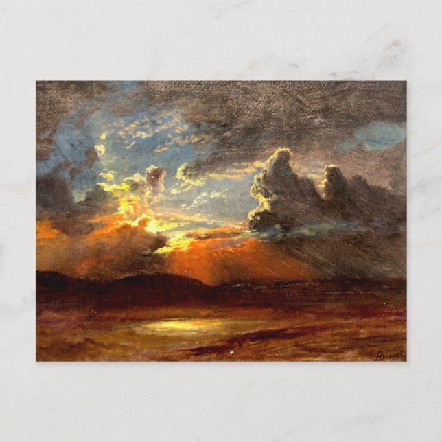 Carte Postale Bierstadt - Ciels illuminés, beaux paysages (Devant)
