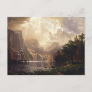 Carte Postale Bierstadt Parmi les montagnes de la Sierra Nevada