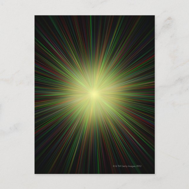 Carte Postale Big Bang, dessin conceptuel d'ordinateur. (Devant)