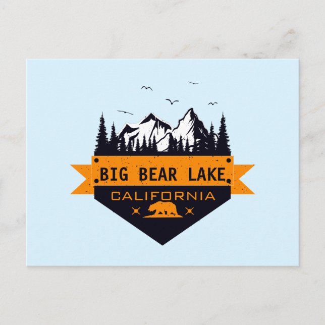 Carte Postale Big Bear Lake California - Nom personnalisé (Devant)