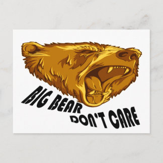 Carte Postale Big Bear s'en fiche