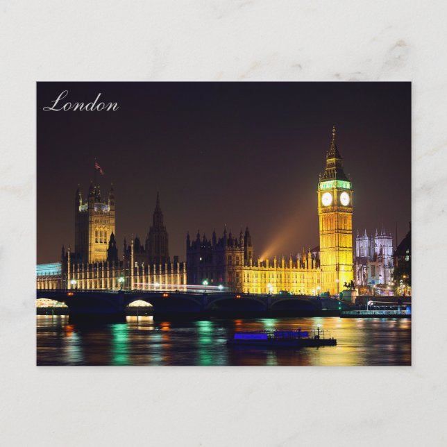 Carte postale Big ben de London River (Devant)