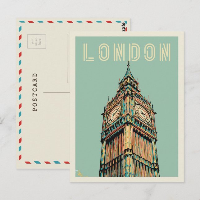 Carte Postale Big Ben de Londres (Devant / Derrière)