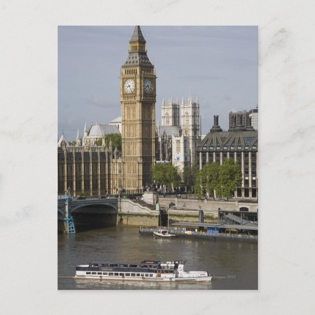 Carte Postale Big Ben et la Tamise (Devant)