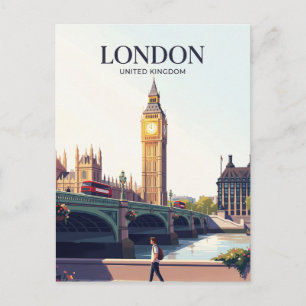 Carte Postale Big Ben et le pont de Westminster Royaume-Uni
