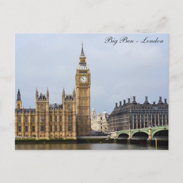 Carte Postale Big Ben Horloge Tower, Chambres du Parlement, Lond (Devant)