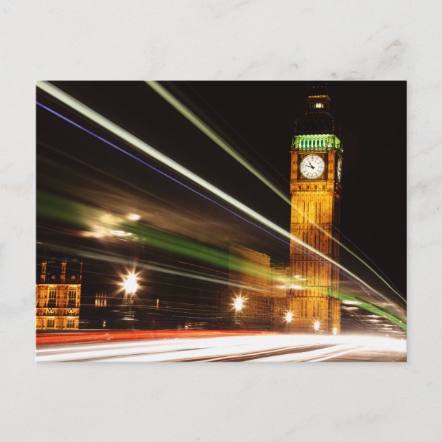Carte Postale Big Ben la nuit (Devant)