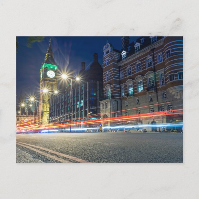 Carte Postale Big Ben la nuit | Londres, Angleterre (Devant)