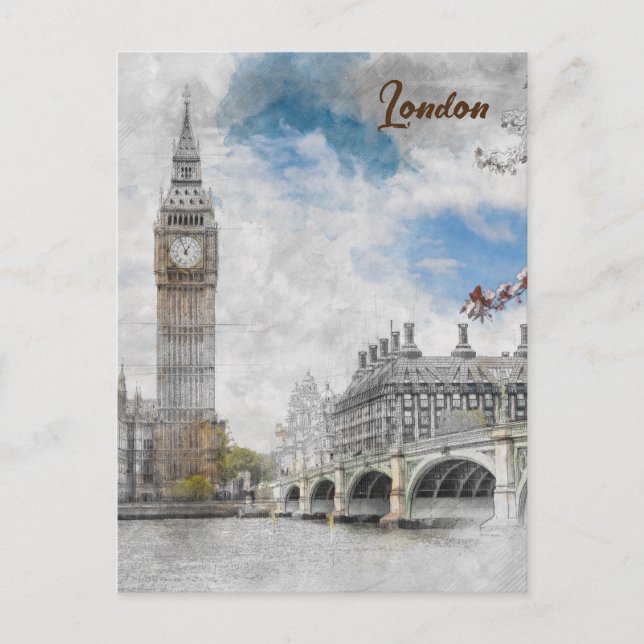 Carte postale Big Ben London Royaume-Uni (Devant)