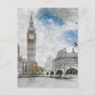 Carte Postale Big Ben, Londres, Royaume-Uni