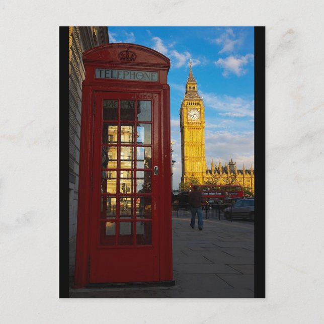 Carte Postale Big Ben & Phone Box (Devant)