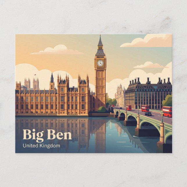 Carte Postale Big Ben Royaume-Uni (Devant)