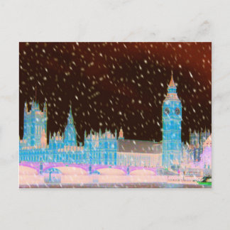 Carte Postale Big Ben Westminster Abbey London Red Skies