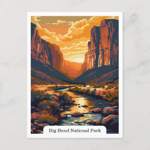 Carte Postale Big Bend National Park Texas Travel Vintage