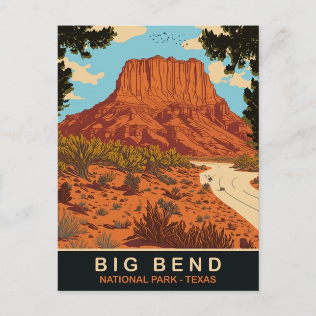 Carte Postale Big Bend, Parc national, Texas, Voyage  (Devant)