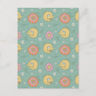 Carte Postale Big Bird Good Vibes Floral Pattern