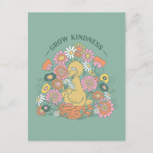 Carte Postale Big Bird Grow Kindness Floral Graphic