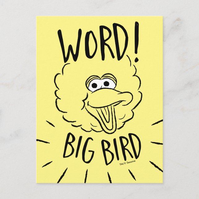 Carte Postale Big Bird Skate Logo - Word! Big Bird (Devant)