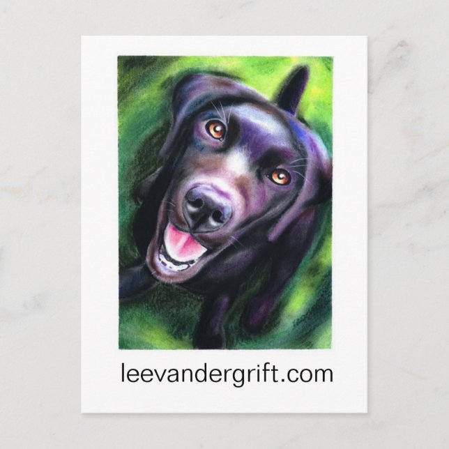 Carte Postale Big Black Dog smlr, leevandergrift.com (Devant)