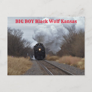 Carte Postale Big Boy avançant en crachant de la vapeur