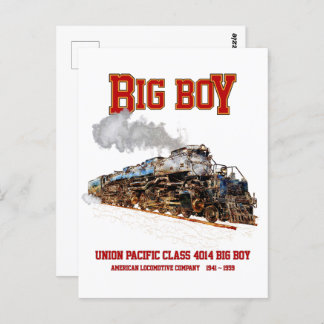 Carte Postale Big Boy Train à vapeur Vintage Locomotive américai
