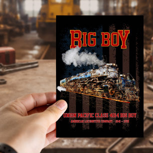 Carte Postale Big Boy Train à vapeur Vintage Locomotive américai