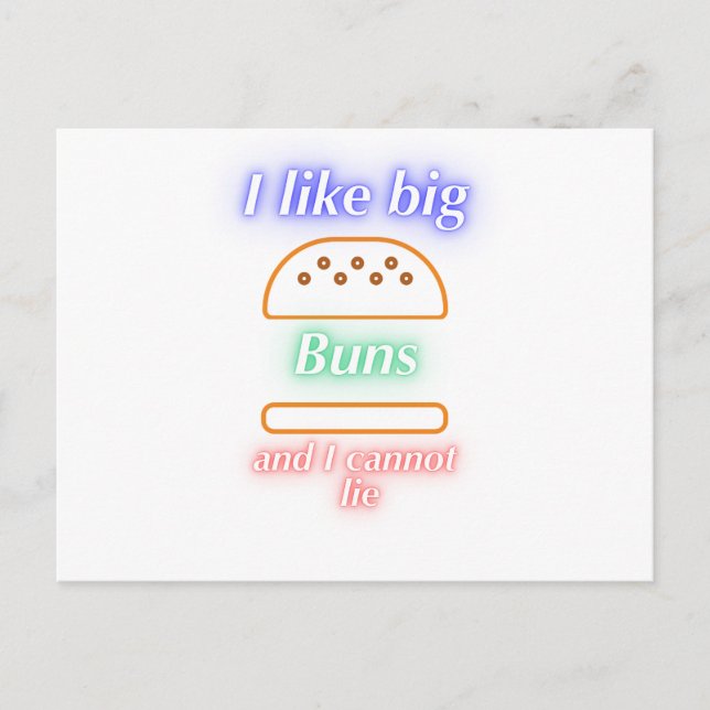 Carte Postale Big Buns Funny Burger (Devant)