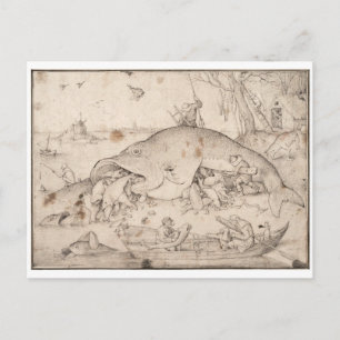 Carte Postale Big Fish Mange Little Fish par Pieter Bruegel