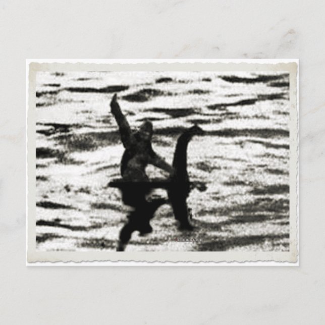 Carte Postale Big Foot and Bessie The lake monster sighting (Devant)