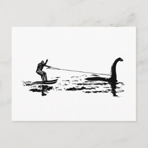 Carte Postale Big Foot et Nessie