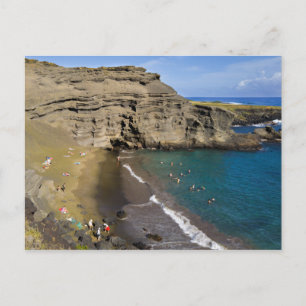 Carte Postale Big Island Hawaii Papakolea Green Sand Beach